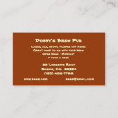 Brew Pub Visitekaartje (Achterkant)