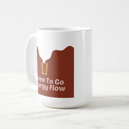 Brew To Go Energy Flow Steamy Illustratie Koffiemok (Voorkant links)