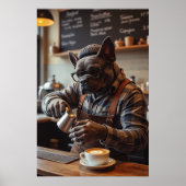 Brewed Awakening: Bulldog achter de bonen Poster (Voorkant)