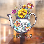 Brewed Bliss Theepot Raamsticker (Vel 2)