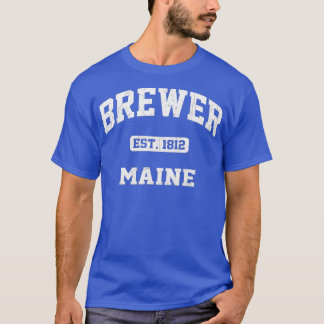 Brewer Maine ME vintage State Athletic style T-shirt