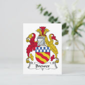 Brewerfamilie Crest Briefkaart (Staand voorkant)