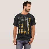 Brewery American Flag Craft Beer American Pride T-shirt (Voorkant volledig)