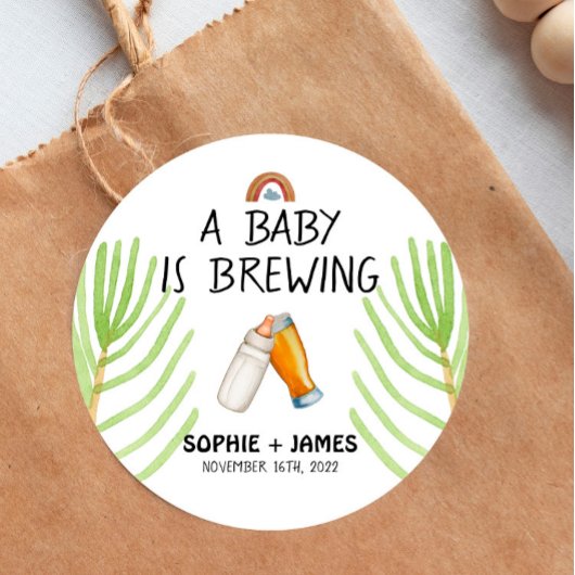 Brewery Baby - Couleur - Autocollant pour Faveur d
