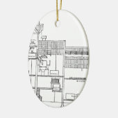 Brewery Blueprint Keramisch Ornament (Links)
