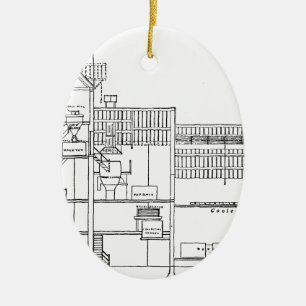 Brewery Blueprint Keramisch Ornament