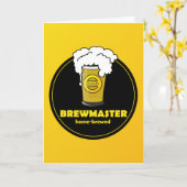 Brewmaster Beer Fathers Day Kaart (Gele Bloem)