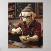 Brewmaster Lab in de rode flanel Poster (Voorkant)