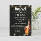 Brews and I Do's Casual bruiloft uitnodiging (Staand voorkant)