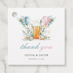 Brews & Baby Nieuws Gender Reveal Party Bedankjes Labels