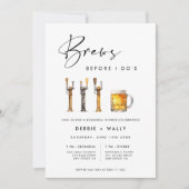 Brews Before I Do's Rehearsal Dinner Kaart (Voorkant)