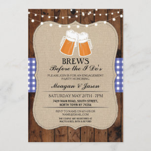 Brews Before The I Do's Couple's Shower Invitation