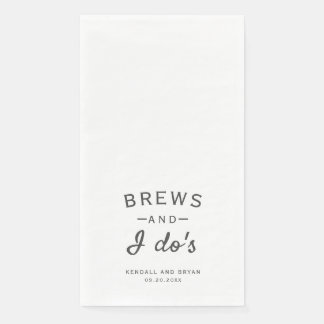 Brews en I Do's Brouwerij Trouwpapier Servet