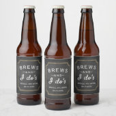 Brews en I Do's Chalkboard bruiloft Bier Etiket (Flessen)