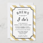 Brews et I Do's Brewery Theme Faire-part de mariag (Devant)
