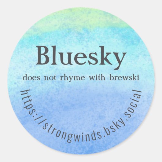Brewski Ronde Sticker (Voorkant)
