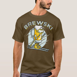 Brewski Skiing Beer for Winter Sport T-shirt