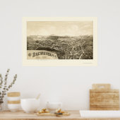 Brewster, NY Panoramic Map - 1887 Poster (Keuken)