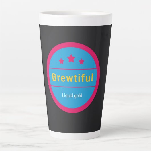 Brewtiful, Liquid gold, Large Latte Mug (Devant)