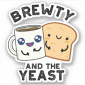 Brewty En De Gist Grappige Film Pun Sticker (Voorkant)