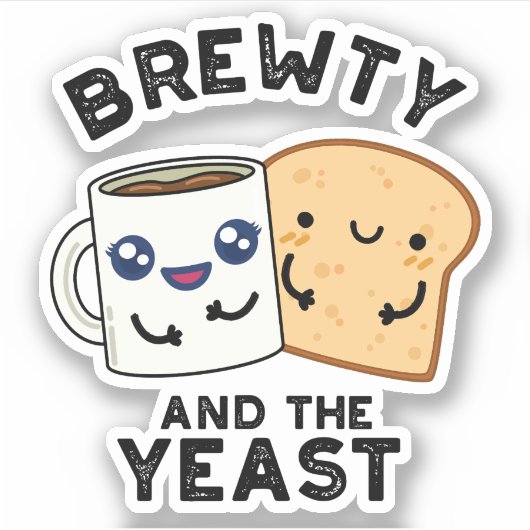 Brewty En De Gist Grappige Film Pun Sticker (Voorkant)