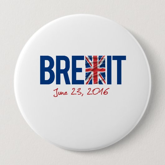 BREXIT - 23 juni 2016 - -  Ronde Button 4,0 Cm (Voorkant)