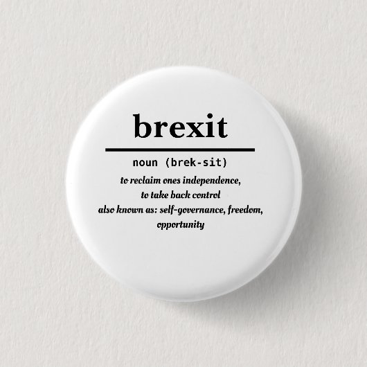 brexit badge ronde button 3,2 cm (Voorkant)