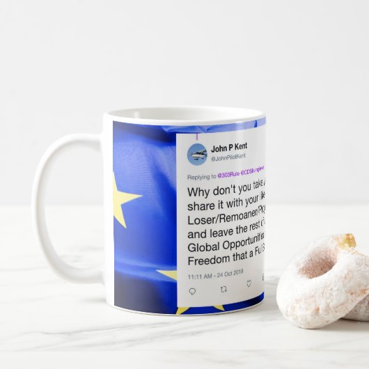 Brexit bénéficie la tasse de philosophie (Avec donut)
