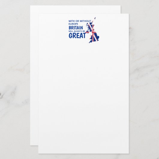 BREXIT GROOT-BRITTANNIË BRIEFPAPIER (Voorkant / Achterkant)