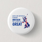 BREXIT GROOT-BRITTANNIË RONDE BUTTON 3,2 CM (Voorkant)