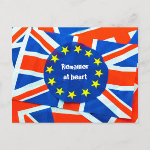 Brexit memorabilia voor een belangrijk evenement G Briefkaart
