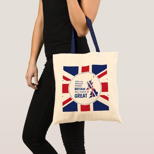 BREXIT UK Altijd Great UNION JACK Patriotic Tote Bag (Voorkant (product))