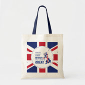 BREXIT UK Altijd Great UNION JACK Patriotic Tote Bag (Voorkant)