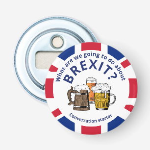 BREXIT Union Jack Conversation Starter Button Flesopener