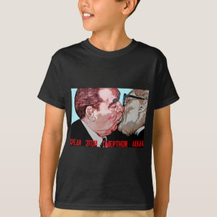Brezhnev & Honecker Kiss, East Side Gallery, Berli T-shirt