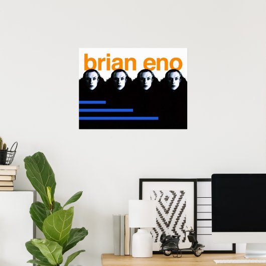 Brian Eno Poster (Thuiskantoor)