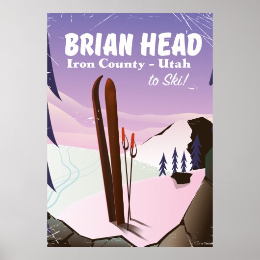 Brian Head, Iron county Utah, US Ski poster (Voorkant)
