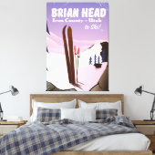Brian Head, Iron county Utah, US Ski poster Canvas Afdruk (Insitu (Slaapkamer))