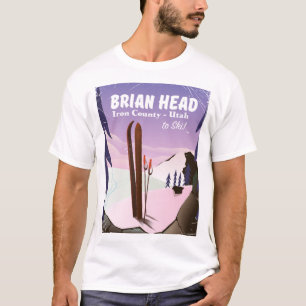 Brian Head, Iron county Utah, US Ski poster T-shirt