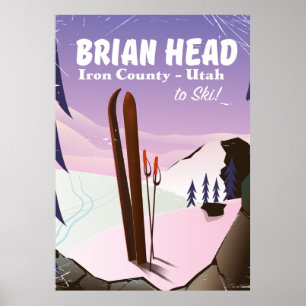 Brian Head, Iron County Utah, USA Ski poster