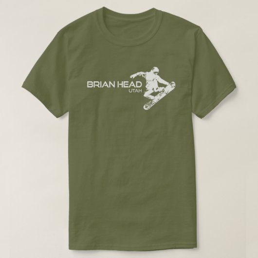 Brian Head Resort Utah Snowboarder T-shirt (Design voorkant)