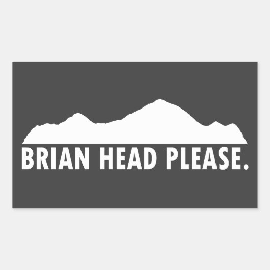 Brian Head Utah alsjeblieft Rechthoekige Sticker (Voorkant)