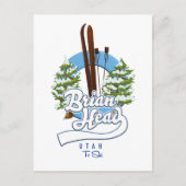 Brian Head Utah om logo te skiën Briefkaart (Voorkant)