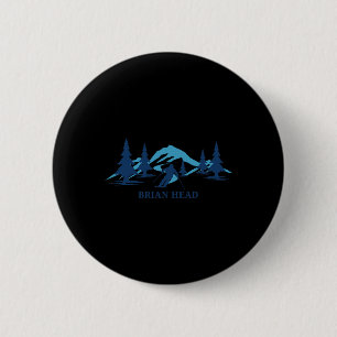 Brian Head Utah Ski Resort Skiër Ronde Button 5,7 Cm