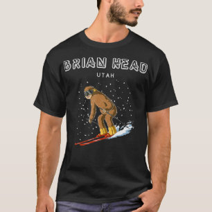 Brian Head Utah USA Sloth Ski Gift T-shirt