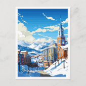 Brian Head Utah vintage reisillustratie Briefkaart (Voorkant)