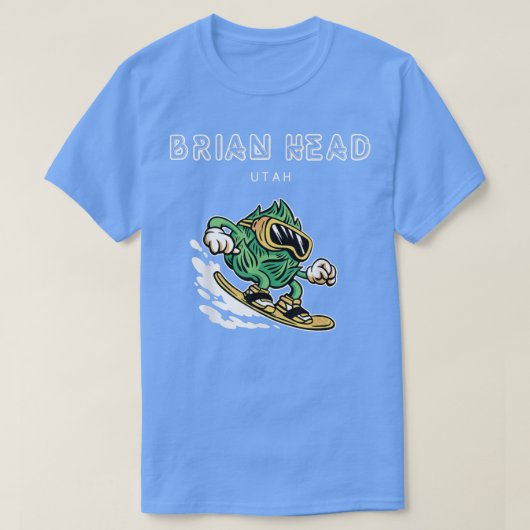 Brian Head UtahFunny Snowboarding Beer Hops T-shirt (Design voorkant)
