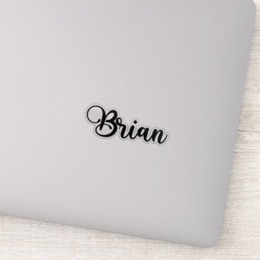 Brian Name - Handgeschreven kalligrafie Sticker (Detail)