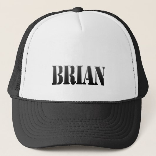 BRIAN Nom Brandé Casquette cadeau personnalisé (Devant)