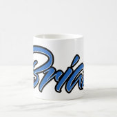 Brian Prénom Blue Tasse Café (Centre)